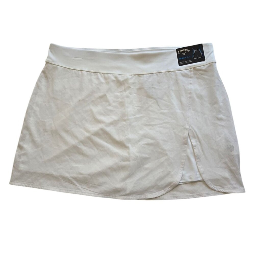 Callaway Womens TrueSculpt Golf Skort Brilliant White XL Stretch Opti-Dri™